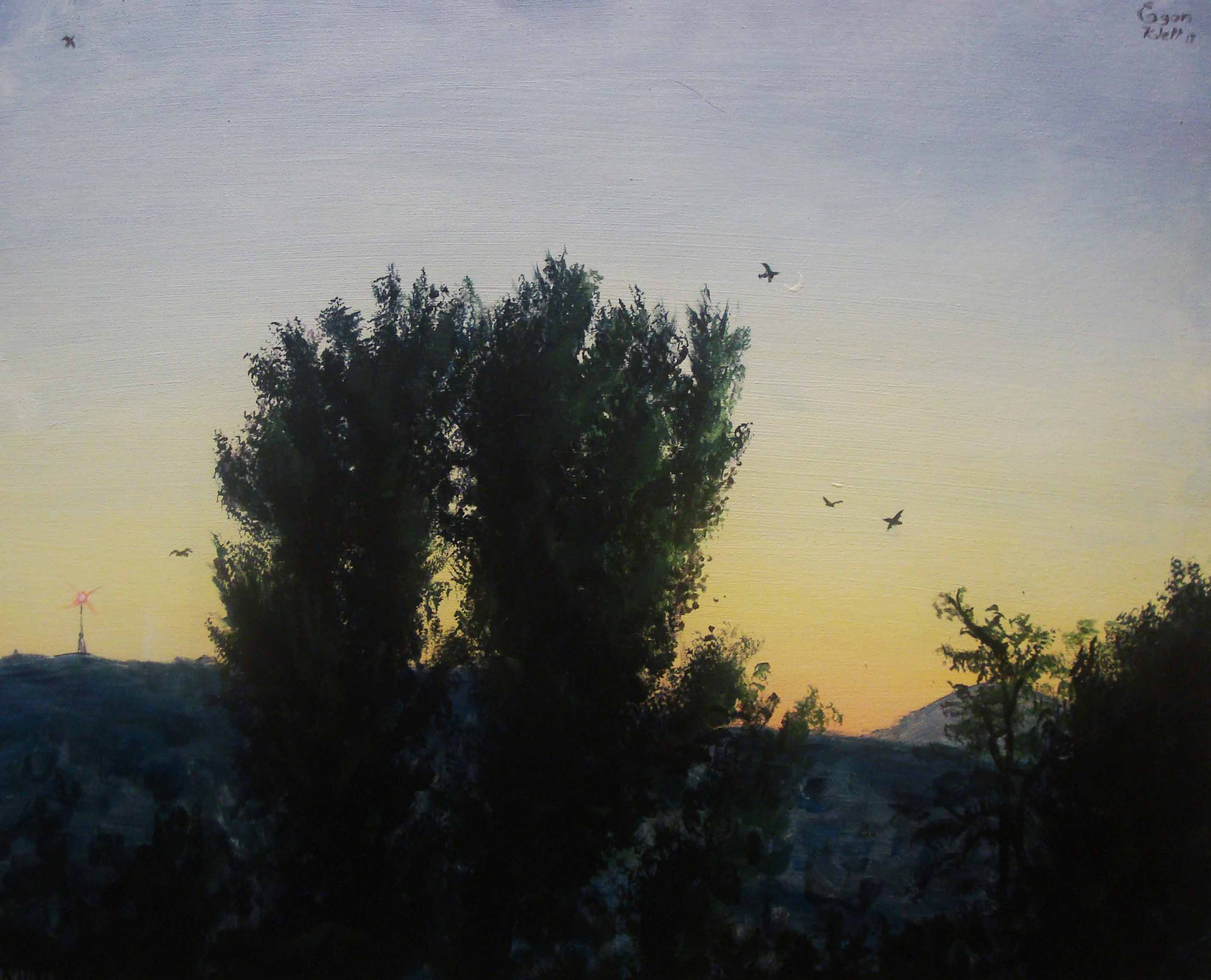 Pioppi al crepuscolo (Poplars at twilight)